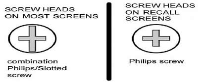 Picture of Phillips Screw Heads