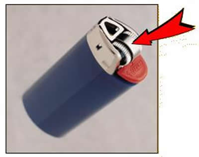 Picture of lighter with a child-resistant mechanism