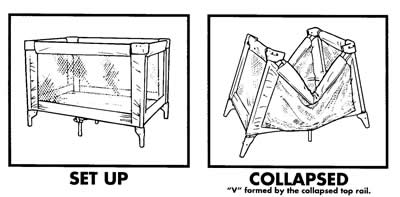Set Up and Collapsed Playpen