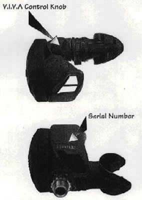 Control Knob and Serial No. Location