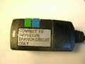 Closeup of Label on GFCI Plug