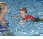 Picture of Child Using Recalled Swim Trainer