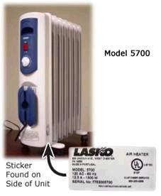 Picture of Recalled Space Heater